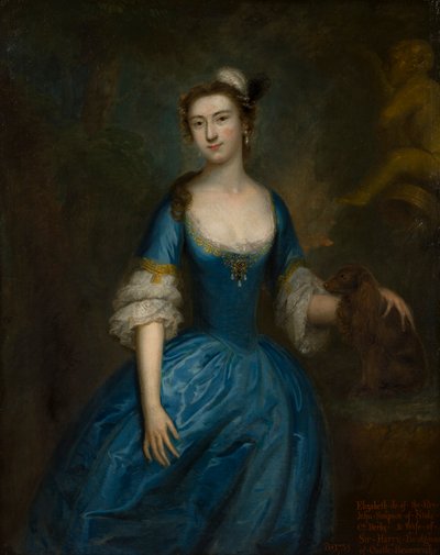 Portret van Elizabeth Simpson, Lady Bridgeman (1735-1806), ca. 1753-55 door Bartholomew Dandridge