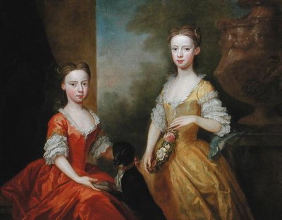 De dochters van Scrope Egerton, 5e Graaf & 1e Hertog van Bridgewater, ca. 1734 door Bartholomew Dandridge