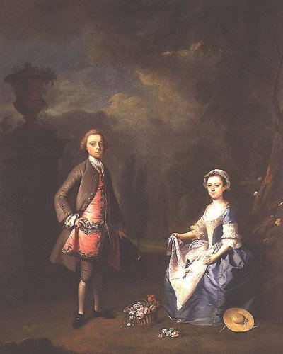 Edward Harley, 4e graaf van Oxford, en zijn zus Sarah, ca. 1737 door Bartholomew Dandrige