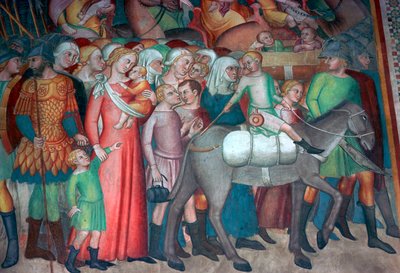Fresco in San Gimignano, 14e eeuw door Bartolo di Fredi