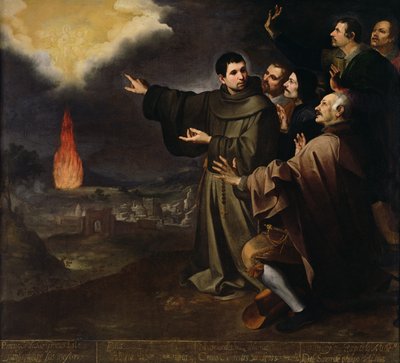 Visioen van Fray Julian van Alcala over de hemelvaart van de ziel van koning Filips II van Spanje door Bartolomé Esteban Murillo