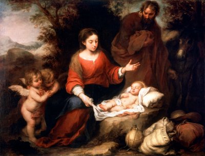 Rust tijdens de vlucht naar Egypte, ca. 1665 door Bartolomé Esteban Murillo