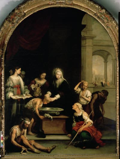 St. Elizabeth van Hongarije verzorgt de zieken en melaatsen, ca. 1671-74 door Bartolomé Esteban Murillo