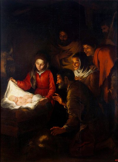 De Aanbidding van de Herders door Bartolomé Esteban Murillo