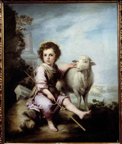 De Goede Herder Schilderij door Bartolome Murillo (1618-1682) 17e eeuw door Bartolomé Esteban Murillo