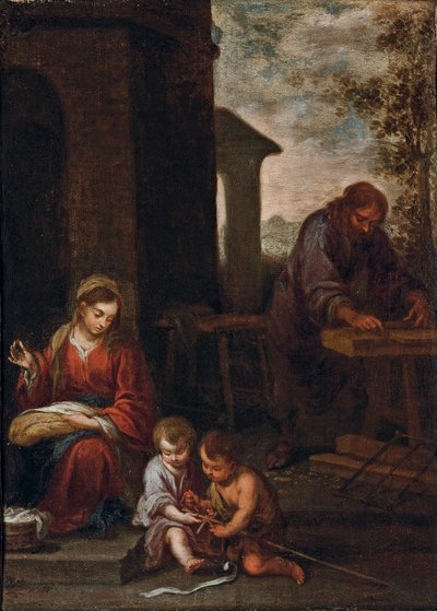 De Heilige Familie met de jonge Sint Jan de Doper, 1660-70 door Bartolomé Esteban Murillo
