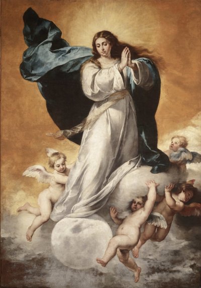 De onbevlekte ontvangenis van de Maagd, 1650 door Bartolomé Esteban Murillo