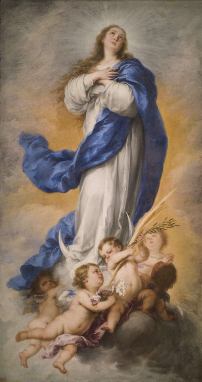 De Onbevlekte Ontvangenis van de Maagd, 1670s door Bartolomé Esteban Murillo
