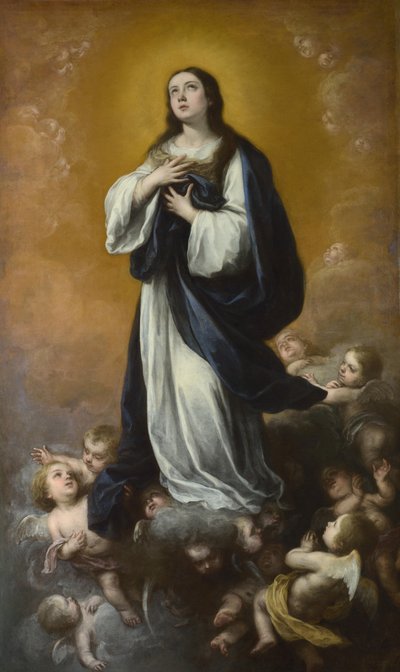 De Onbevlekte Ontvangenis van de Maagd, midden 17e eeuw door Bartolomé Esteban Murillo