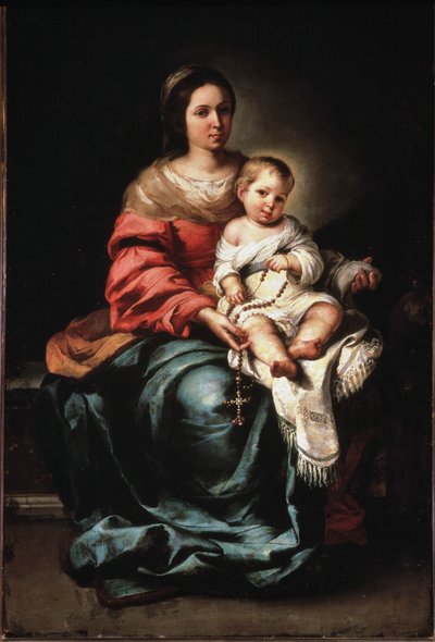 Maagd van de Rozenkrans door Bartolomé Esteban Murillo