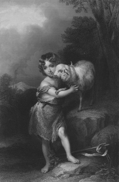 De Jonge Johannes (gravure) door Bartolome Esteban (after) Murillo
