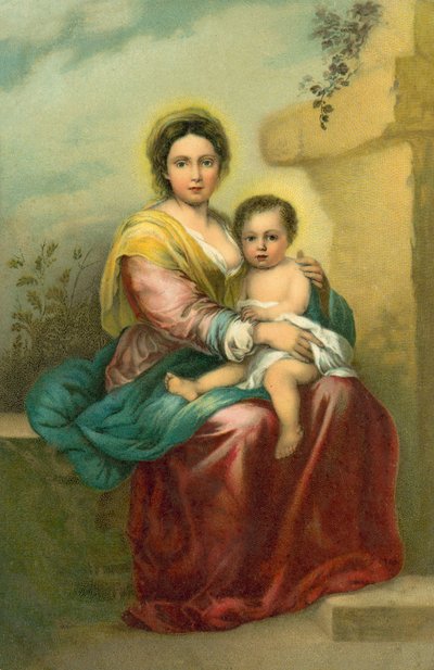 De Maagd en Kind door Bartolome Esteban (after) Murillo