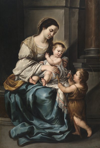 La Serrana of, Madonna en Kind met de jonge St. Johannes door Bartolomé Esteban Murillo