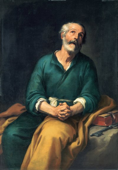 De tranen van Sint Pieter door Bartolomé Esteban Murillo