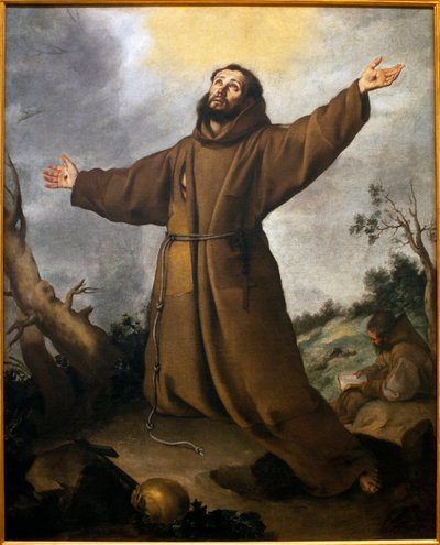 Sint Franciscus van Assisi (1181-1226) ontvangt stigmata door Bartolomé Esteban Murillo