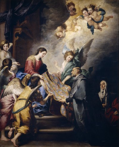 De verschijning van de Maagd aan Sint Ildephonsus, ca. 1655 door Bartolomé Esteban Murillo