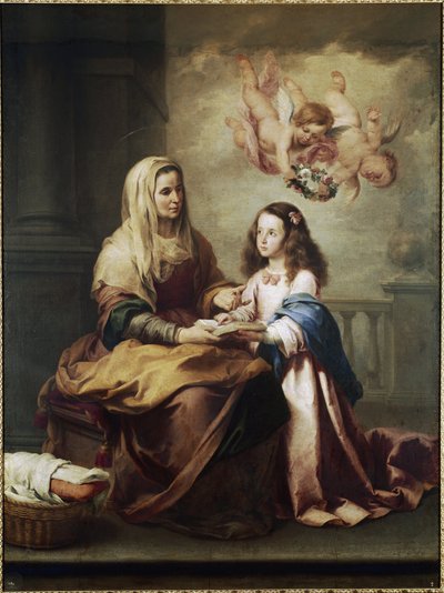 De Maagd Maria en Sint Anna (detail) door Bartolomé Esteban Murillo