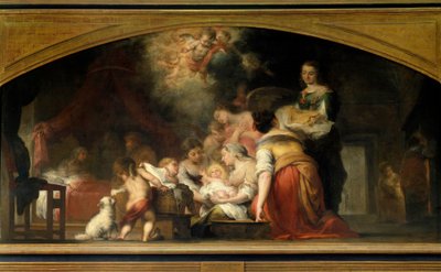 De geboorte van de Maagd Maria door Bartolomé Esteban Murillo