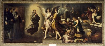 De keuken van de engelen voorstelling van de Franciscaanse monnik Sint Diego d