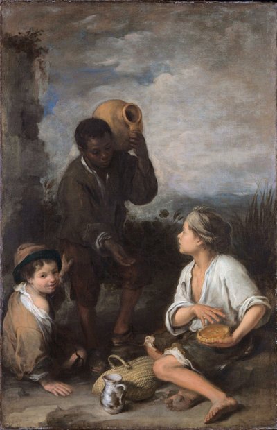 Drie jongens door Bartolomé Esteban Murillo