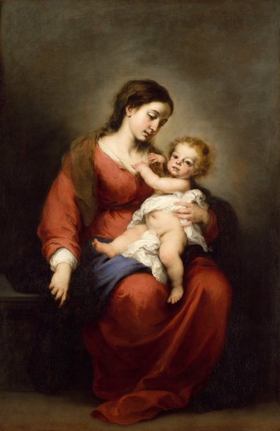 Maagd en Kind door Bartolomé Esteban Murillo