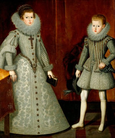Portret van Anne van Oostenrijk en haar broer Filips (later Filips IV van Spanje) door Bartolome Gonzalez