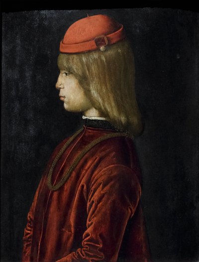 Portret van Guidubaldo da Montefeltro, c.1480-81 door Bartolomeo (attr. to) Della Gatta