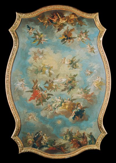 Verering van de naam Maria – Het goddelijk besluit tot verlossing – Val van de engelen door Bartolomeo Altomonte
