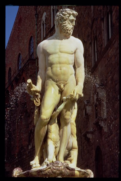 De Neptunusfontein (detail) door Bartolomeo Ammannati
