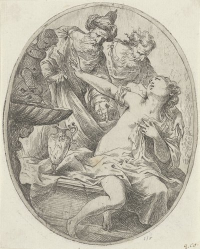 Susanna en de ouderlingen door Bartolomeo Biscaino