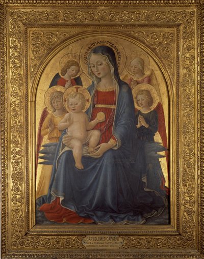 Madonna met het kind door Bartolomeo Caporali