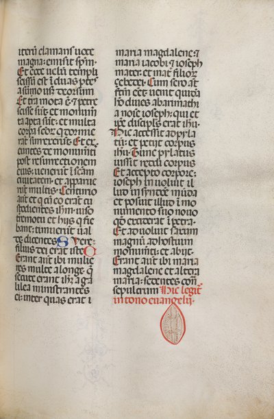 Missaal: Fol. 122: bevat muziek voor Hely Hely Lama etc. binnen St. Mattion Passion door Bartolomeo Caporali