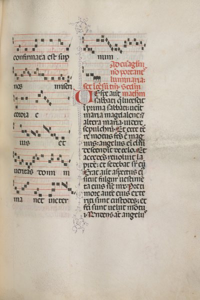Missale: Fol. 172: Muziek voor Alleluia enz. aan het begin van Pasen, 1469 door Bartolomeo Caporali
