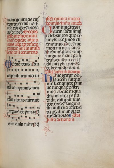 Missale: Fol. 178: Muziek voor verschillende gewone gebeden, 1469 door Bartolomeo Caporali