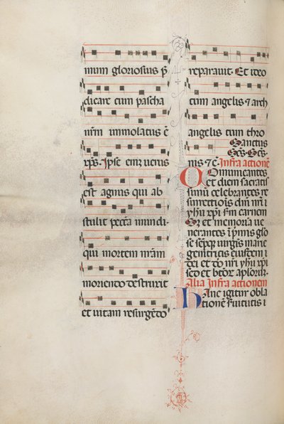 Missale: Fol. 179v: Muziek voor verschillende gewone gebeden, 1469 door Bartolomeo Caporali