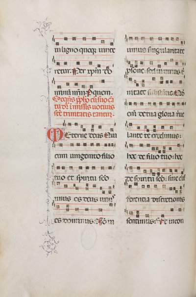 Missale: Fol. 182v: Muziek voor verschillende gewone gebeden, 1469 door Bartolomeo Caporali