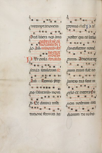 Missale: Fol. 189v: Muziek voor verschillende gebeden, 1469 door Bartolomeo Caporali