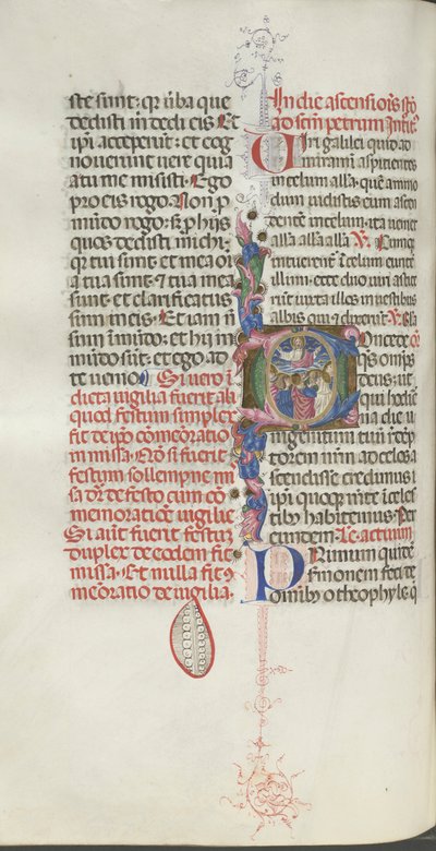 Missaal: Fol. 208v: Hemelvaart van Christus, 1469 door Bartolomeo Caporali