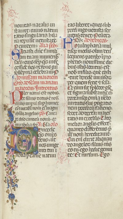Missale: Fol. 22: Geboorte, 1469 door Bartolomeo Caporali