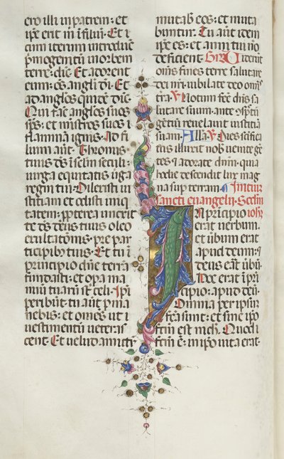 Missale: Fol. 22v: Bladornament met vis door Bartolomeo Caporali