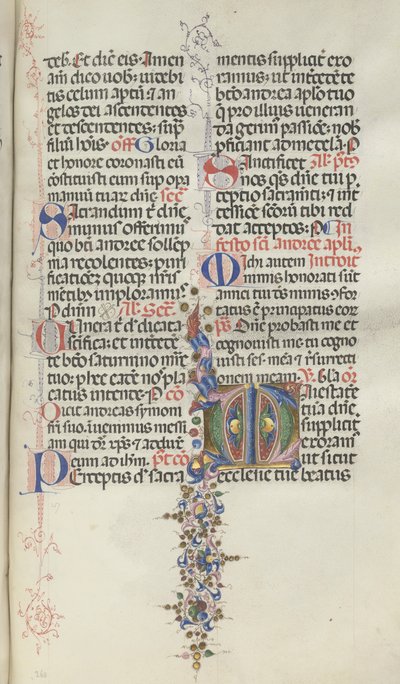 Missale: Fol. 260: Bladornamenten met Vruchten door Bartolomeo Caporali