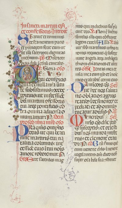Missale: Fol. 324v: Sint Martinus, 1469 door Bartolomeo Caporali