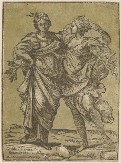 Alliantie van Vrede en Overvloed door Bartolomeo Coriolano after Guido Reni