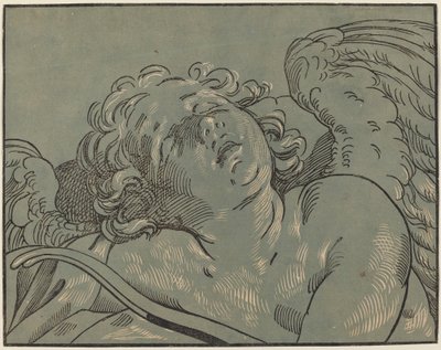 Cupido Slaapt door Bartolomeo Coriolano after Guido Reni