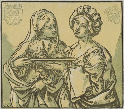 Herodias en Salome door Bartolomeo Coriolano after Guido Reni