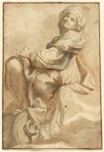 Zittende Sibyl door Bartolomeo Guidobono