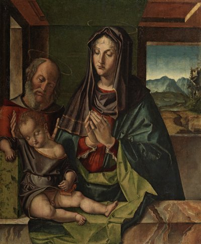 Heilige Familie door Bartolomeo Montagna