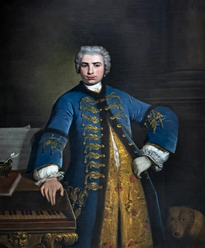 Portret van Farinelli door Bartolomeo Nazari