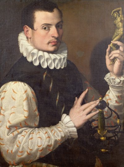 Portret van een jonge man door Bartolomeo Passarotti