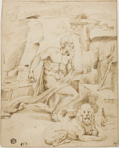 Heilige Jeroen door Bartolomeo Passarotti